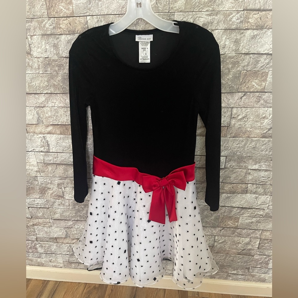 Christmas Dress Black, White and Red girls size 14